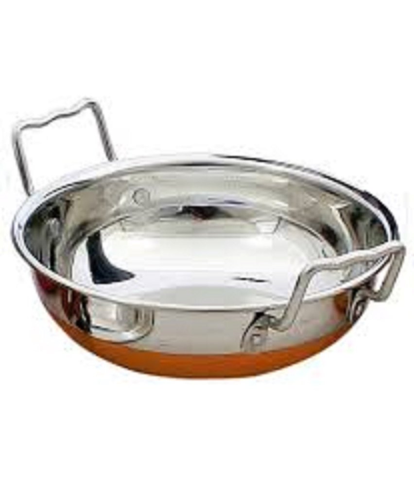 METAL KRAFT Stainless Steel Copper Bottom Kadai, For Home, Capacity: 850 ML To 3 L
