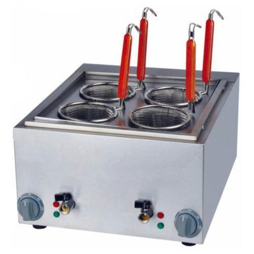 JAVVAD Silver Pasta Boiler Basket, Capacity: 4 Compartment, Size: 180x180x130mm