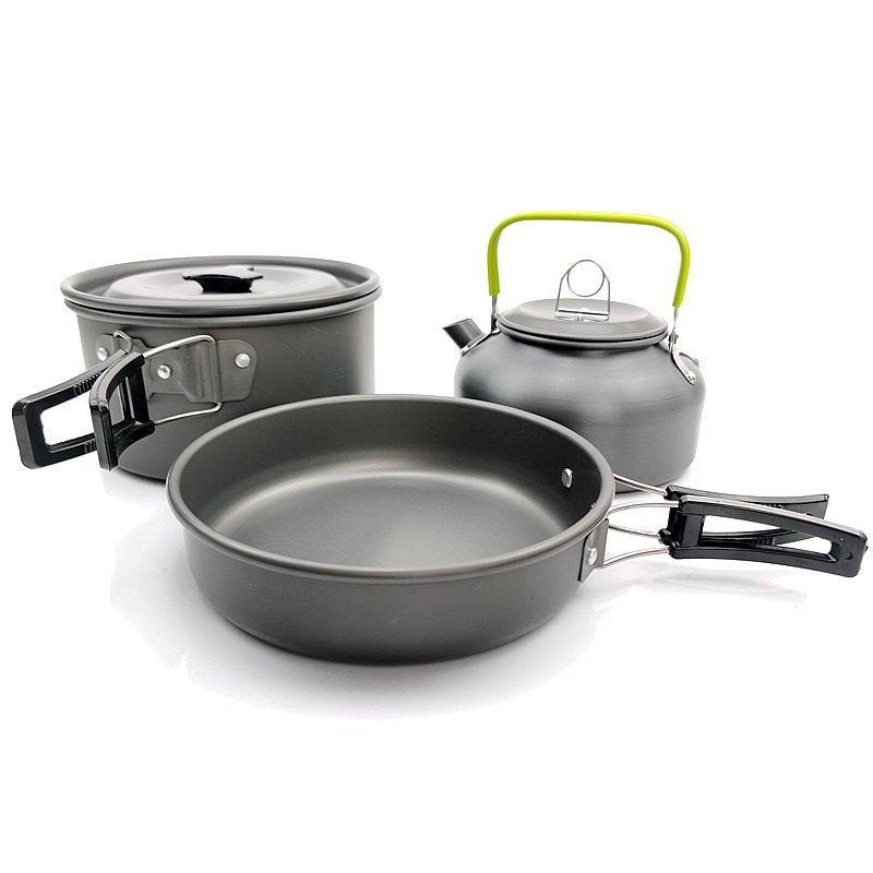 Aluminium Polished Camping Cookware Set, For Kitchen, Model Name/Number: DS-308