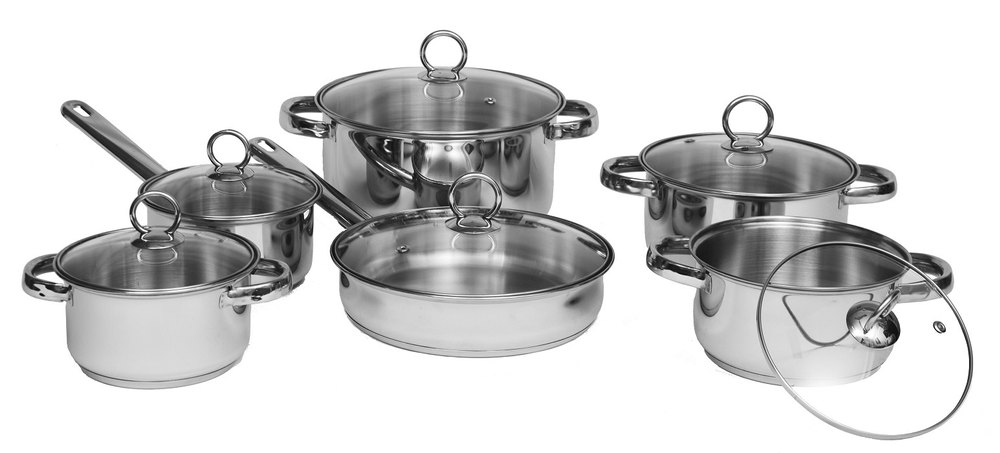 Miinox Stainless Steel 12 Pcs Cookware Set for Cooking