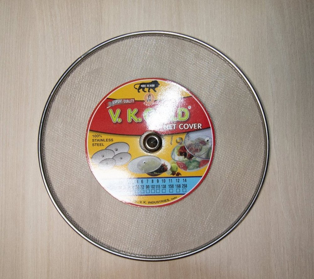 V.K Gold Aluminium Stainless Steel Net Cover, For Kitchen, Size: 12 Inch