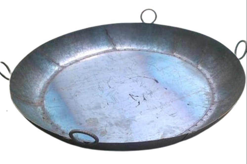 Polished Mild Steel Jaggery Cooking Pan, Round, Size: 10 Feet Diameter
