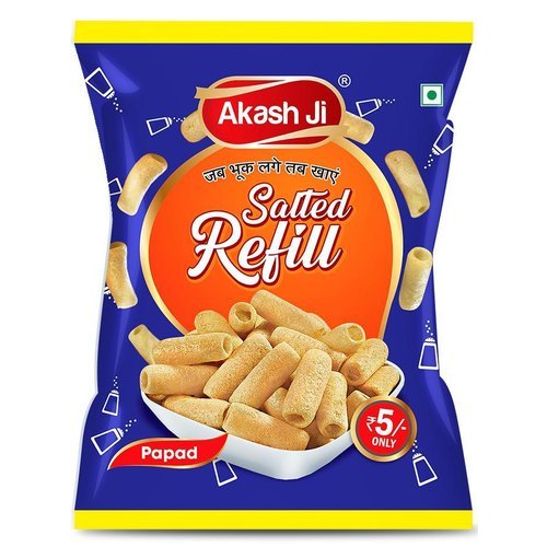 Salted Refill Papad Fried Fryums, Packaging Size: 30 Gm img