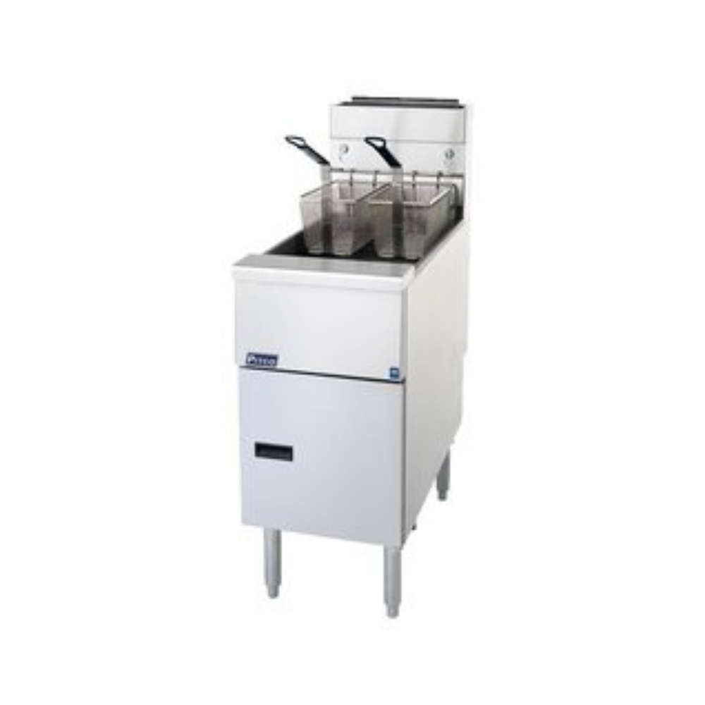 Unifrost Single Tank Manual Gas Fryer (Brand: Pitco), Model Name/Number: 35C+SS, Size: Hxwxd: (47.2x15.1x30.2)Inch