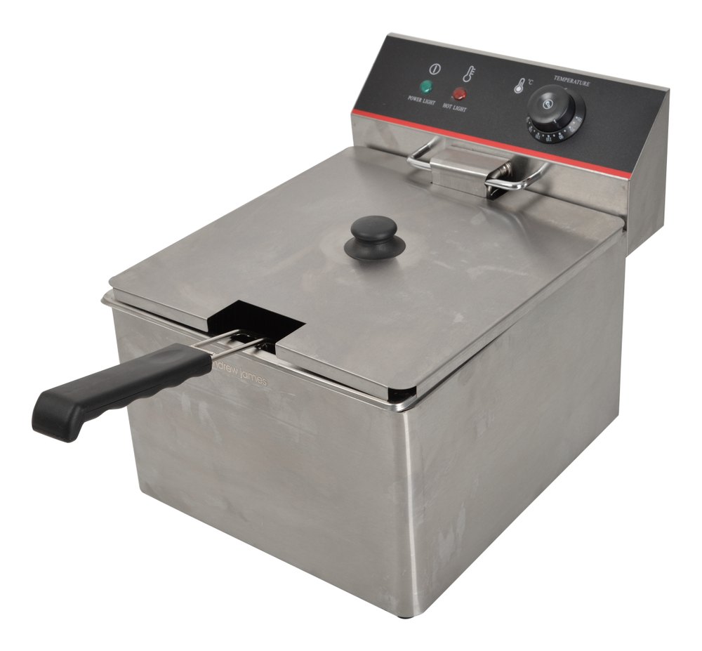 Silver Automatic Auto-Cut ANDREW JAMES 12 Liter Electric Deep Fryer