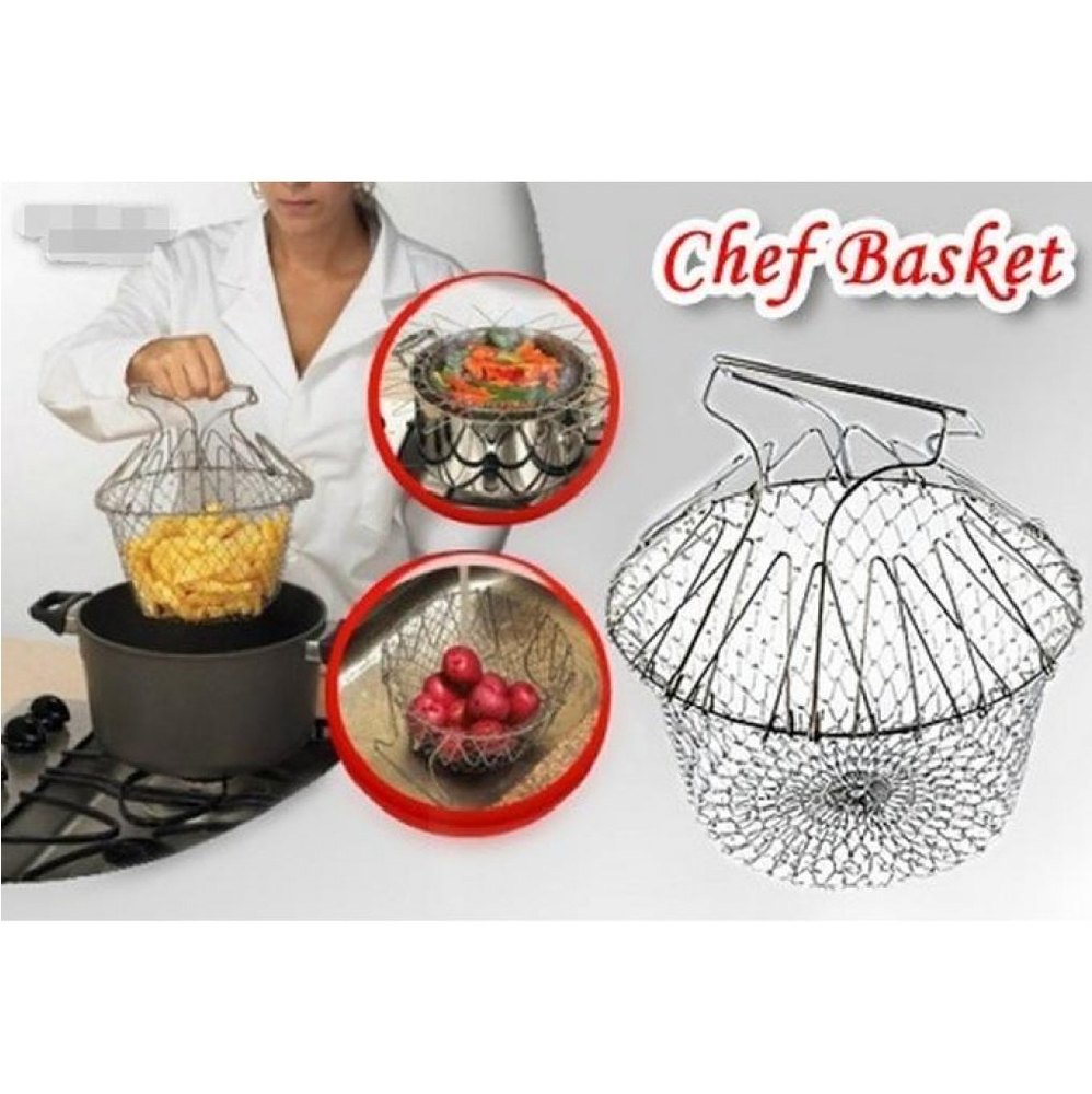 Stainless Steel Silver Chef Basket, For Hotel/Restaurant