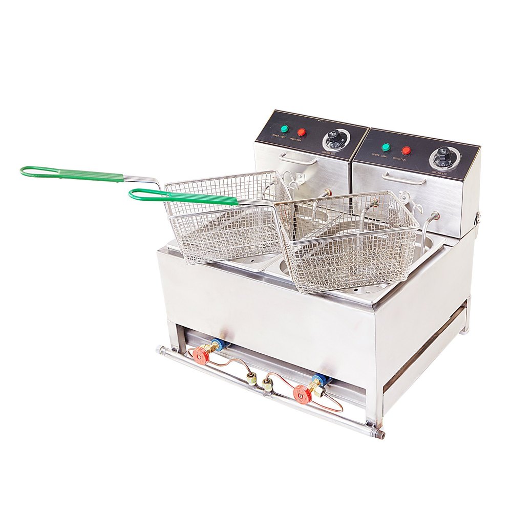 DYNAMIC Twin Tank Fryer, Model Name/Number: DF04, Size: 22inch X 16.5inch X 17.25inch img