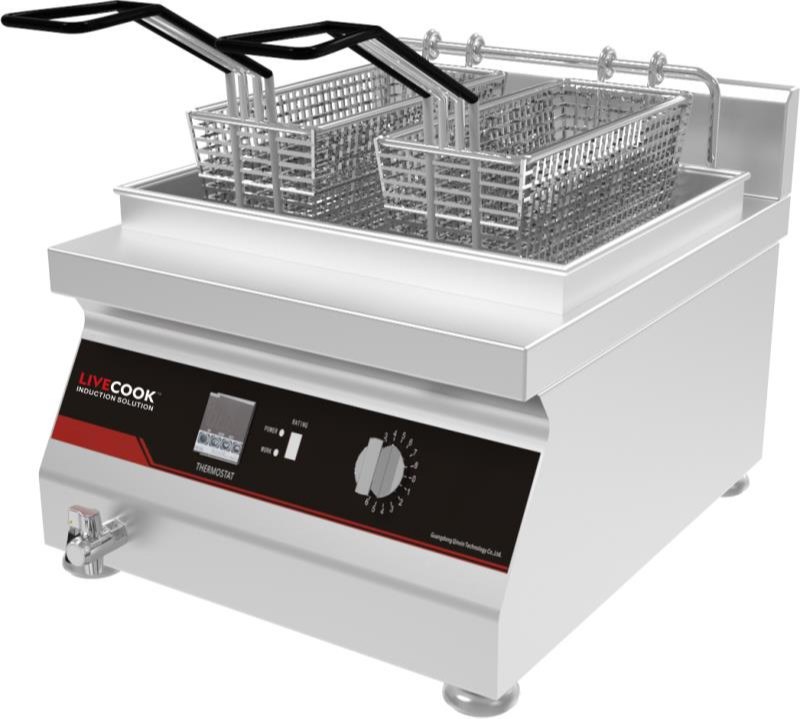Livecook Table Top Induction Fryer, Model Name/Number: Lc - Ttf, Size: 450x530x300+100 mm