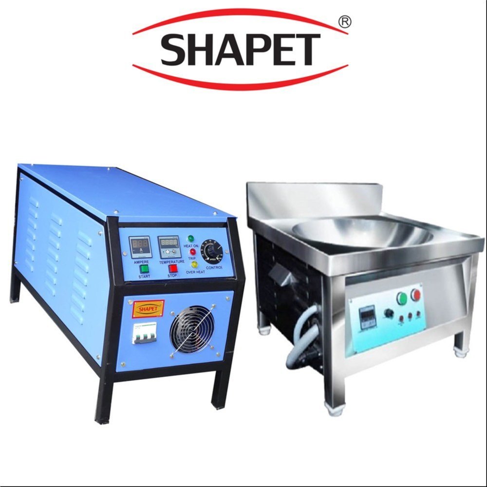 Shapet Induction Based Deep Fryer Kadhai, For Commercial, Size: 12 X 12 Inches