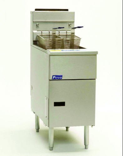 PITCO SimiStar 35C SS Single Tank Manual Gas Fryer, For Commercial, Size: 16w X 47d X 35h