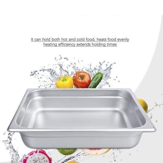 Silver Stainless Steel 1/1 100mm SS GN Pan, For Restaurant, Rectangle