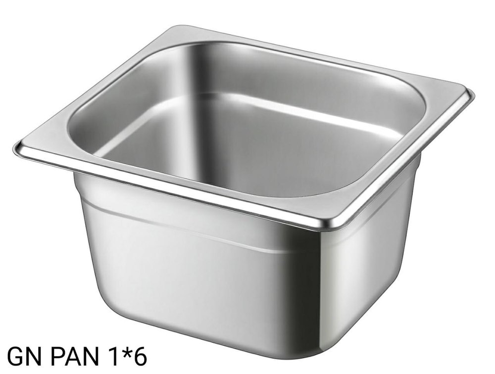 Silver Stainless Steel Gastronorm Pan, For Kitchen, Square