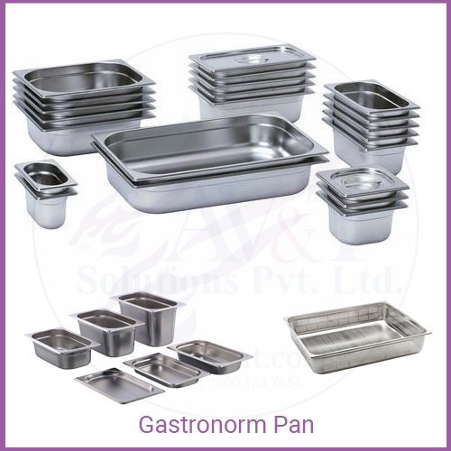 AV&T Silver Stainless Steel GN Pans, For Hotel/Restaurant