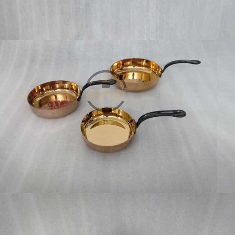 Polished Round Stainless Steel Frying Pan, For Home