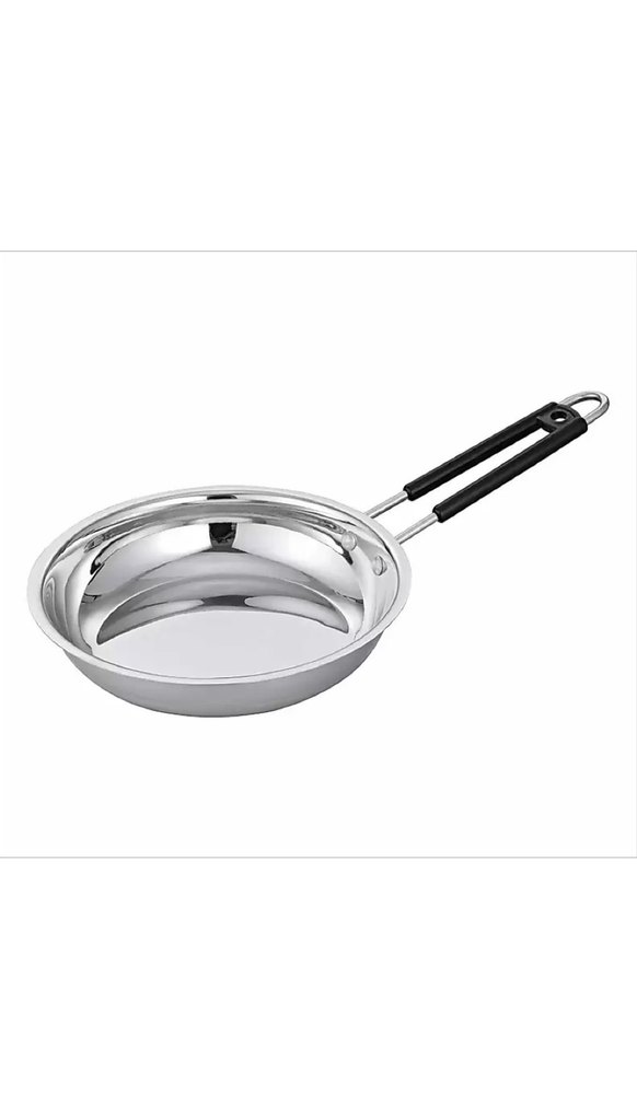 Stainless Steel Heavy 22 Gauge Fry Pan With Sandwich Bottom