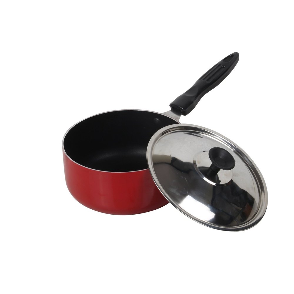 Red Non Stick Sauce Pan (Euro Sleek), For Use For Fish or Eggs