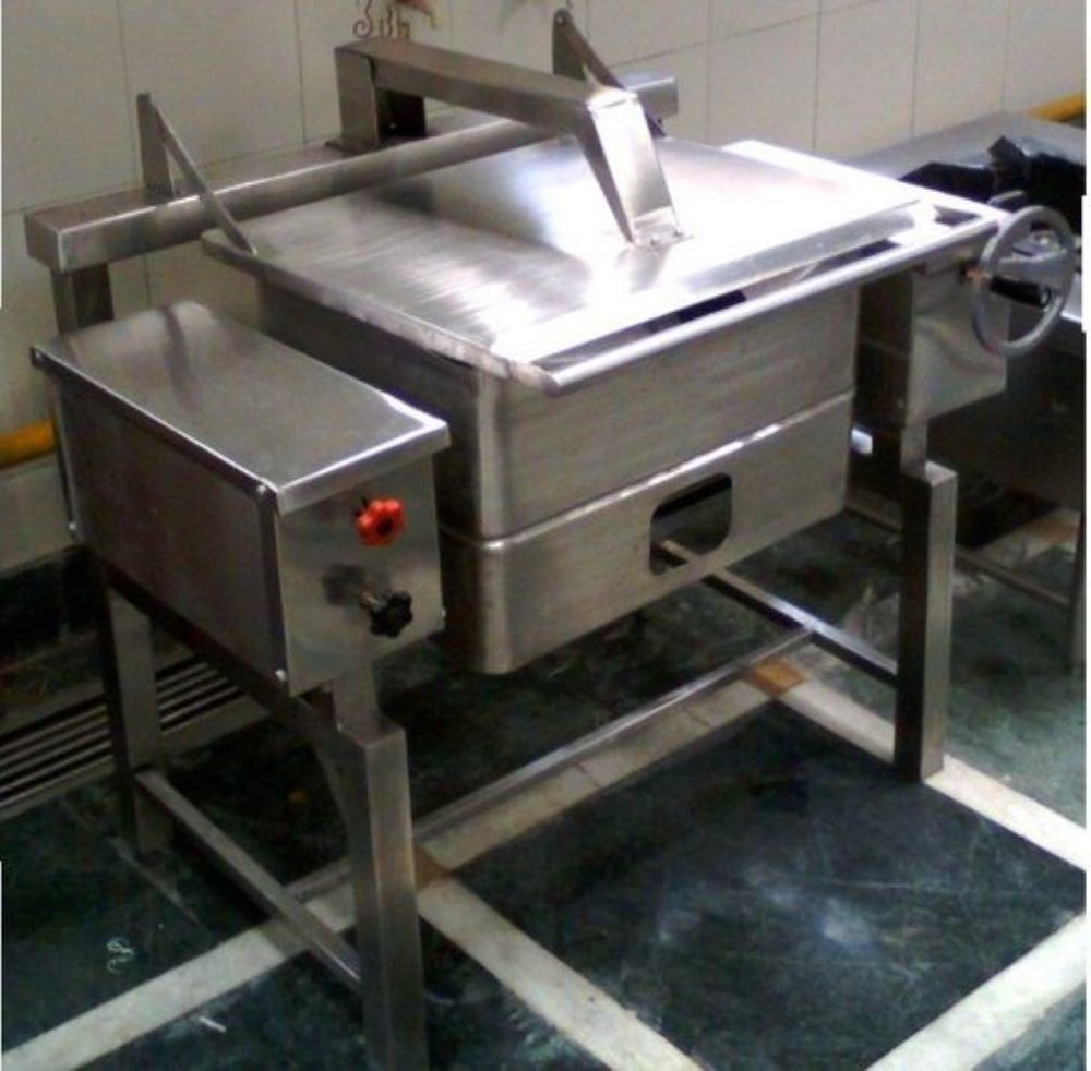 Stainless Steel tilting bratt pan, Rectangular, Capacity: 80 To 500