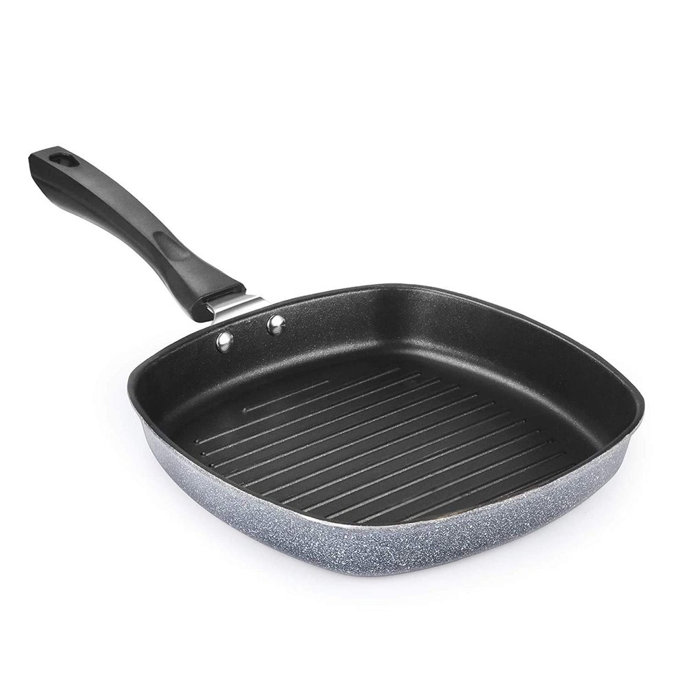 Black Aluminium Non Stick Grill Pan