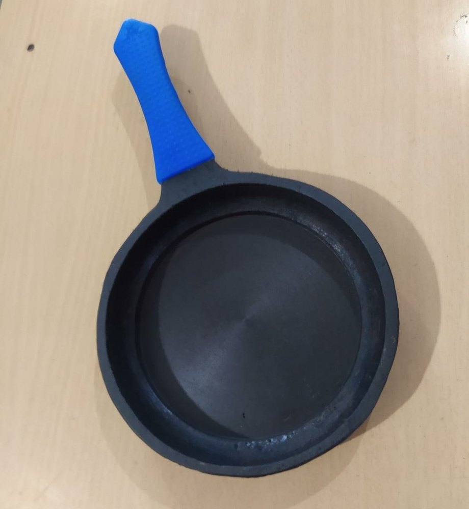 SAT Black Cast Iron 6.5 Tadka Pan, For Kitchen, Round