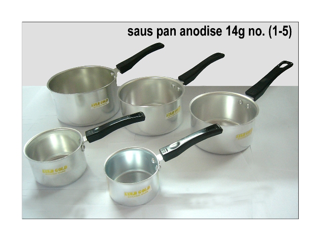 EVERGOLD Silver Aluminum Saucepan Set, For Kitchen, Round