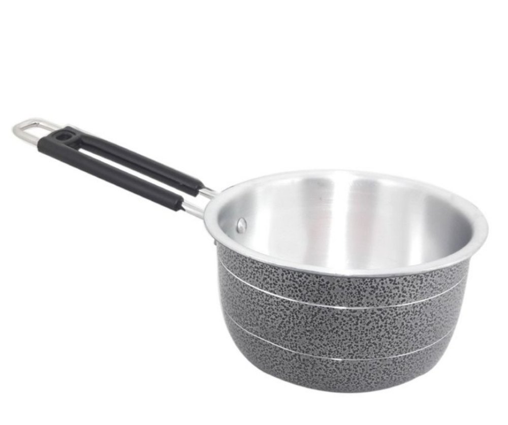 Bhalla KitchenDelight Black Powder Coated Aluminium Saucepan, For Kitchen, Capacity: 1 2 3