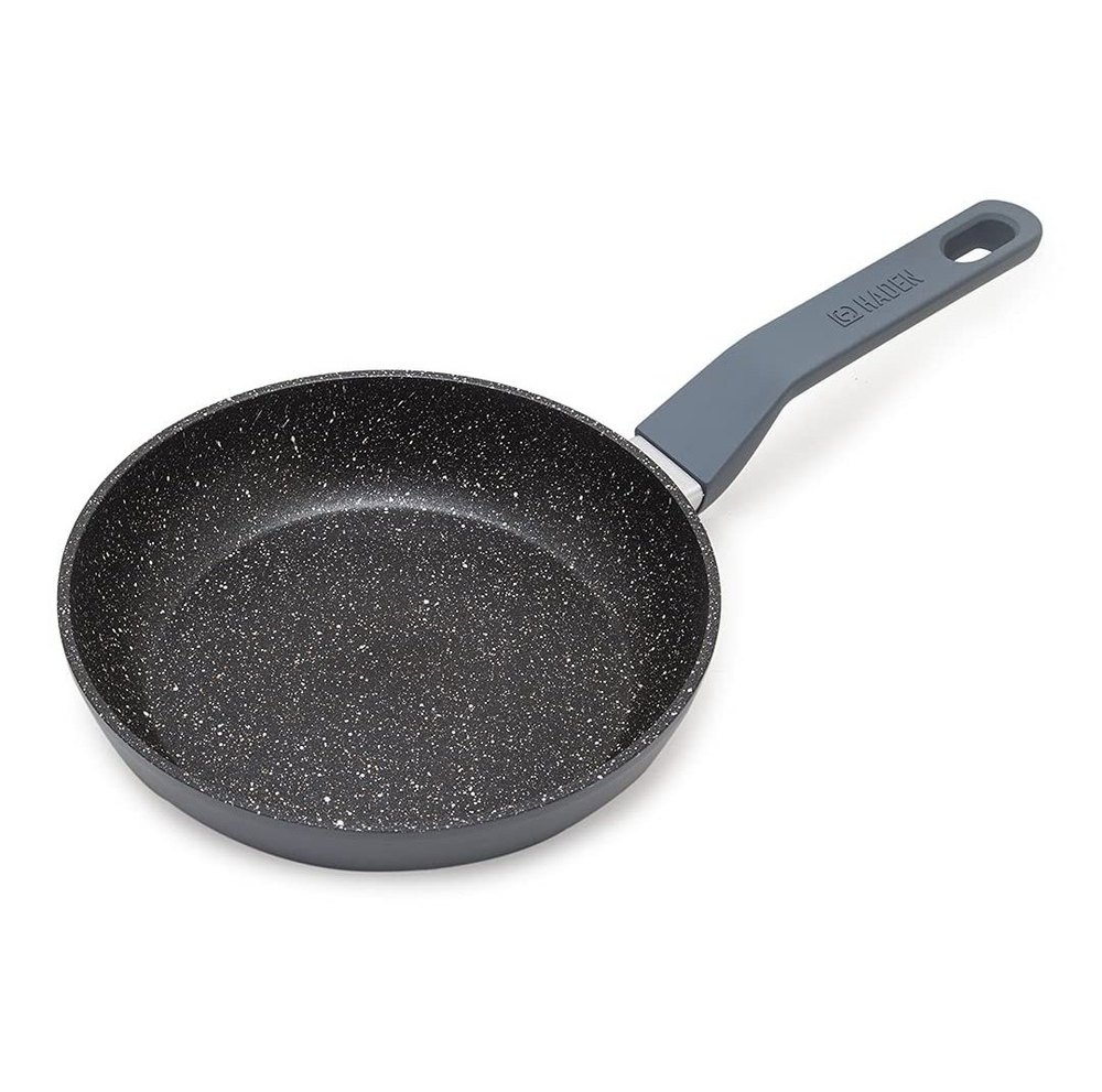 Polished Black 0.9 Litre Aluminium Fry Pan, For Kitchen, Round