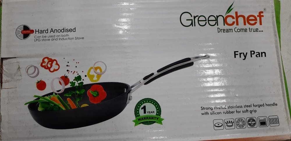 Green Chef Aluminium Hard Anodized 20cm Frypan, For Kitchen, Round