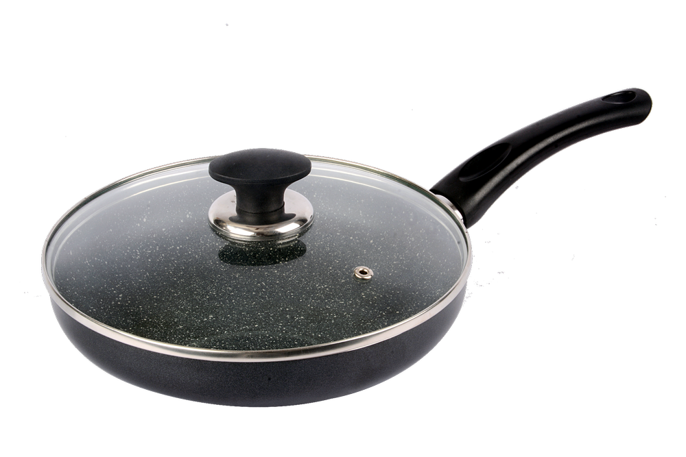 Ethical Aluminium Non Stick Fry Pan With Lid, Round, Capacity: 1.7 Liter
