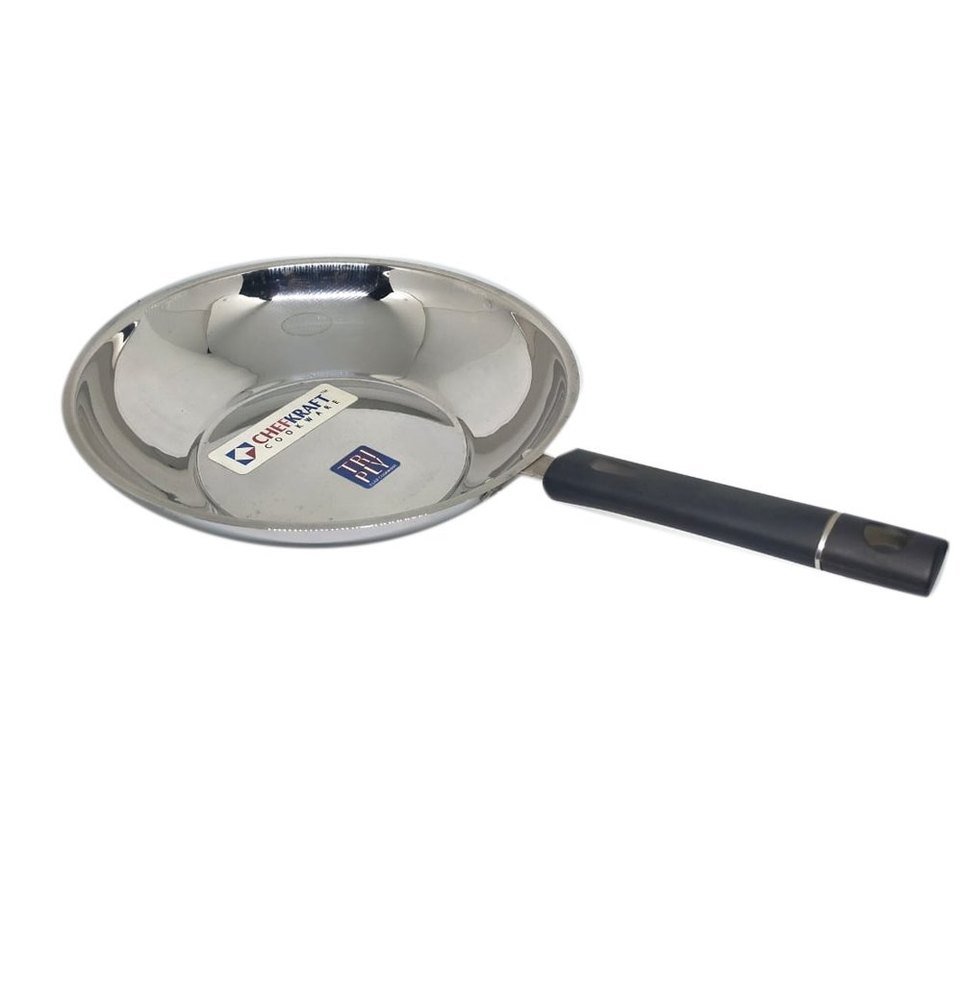 Chefkraft Stainless Steel Lid Frying Pan, Round, Capacity: 1 Litre