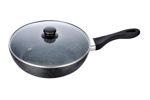 Akshat Industries Aluminium Fry Pan With Lid, For Kitchen