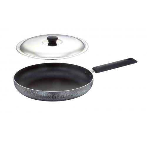 Sowbaghya Non Stick Fry Pan With SS Lid, For Home, Circle