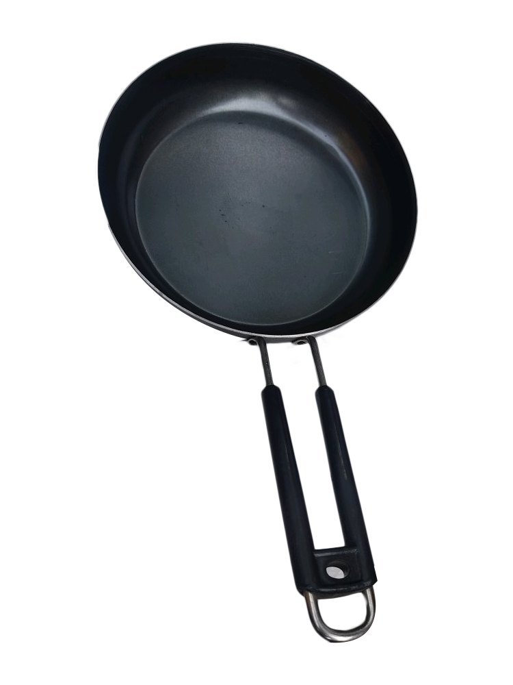 Black 500ml Iron Frying Pan, For Kitchen, Round img