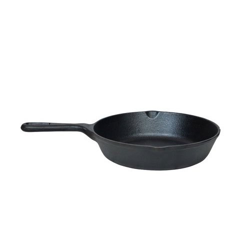 Astar Black Fry pan 8 inch cast iron pre seasond, For Kitchen, Round img