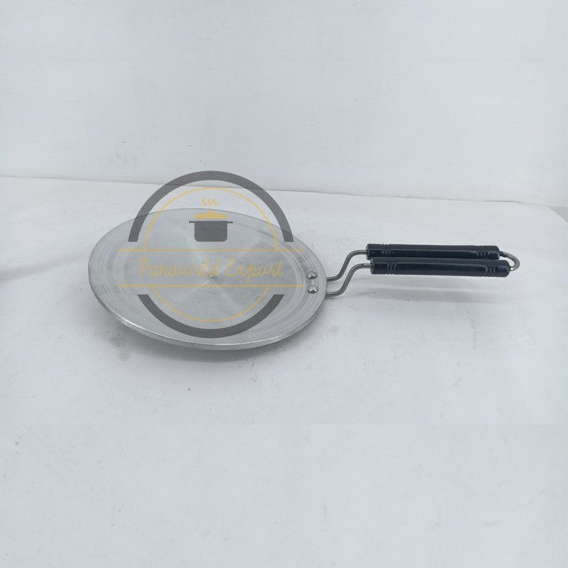 Silver Aluminium Frying Pan, For Home, Round