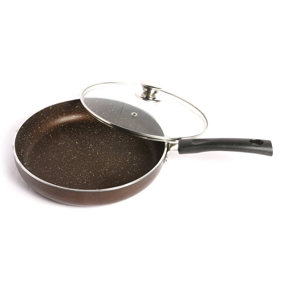 Arixy Brown Aluminium Non Stick Fry Pan, Round, Capacity: 1.5 L