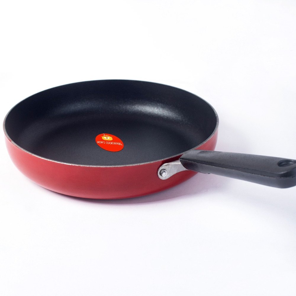 Bakelite Black And Red Aluminum Fry Pan, Round, Capacity: 1.7 Ltr