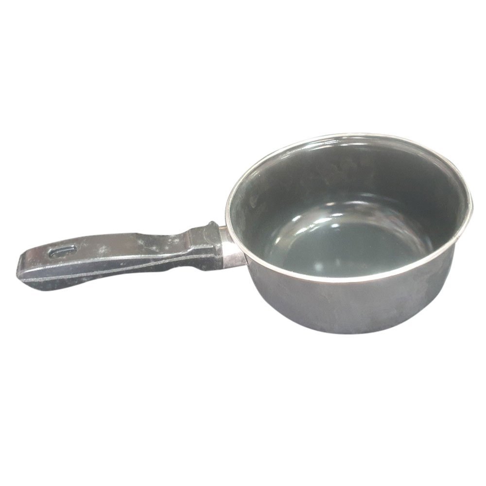 Silver And Black Bakelite Aluminium Deep Fry Pan, Round, Capacity: 600ml