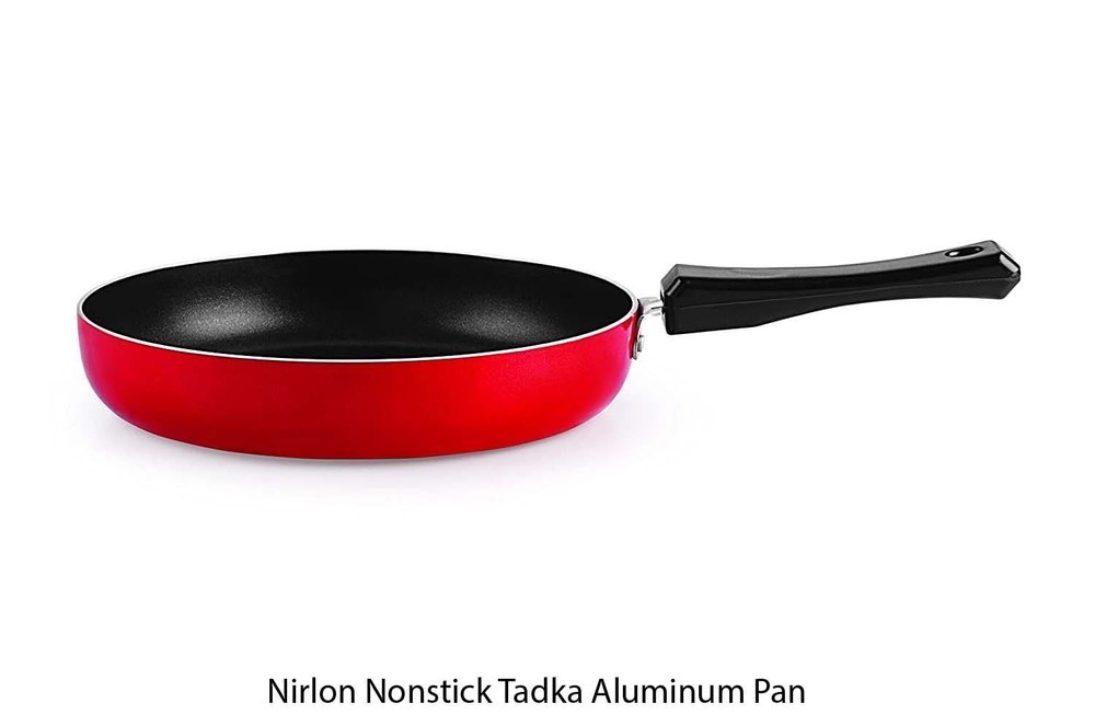 Aluminium Nirlon Nonstick Tadka Aluminum Pan, Round, Capacity: 950 ml