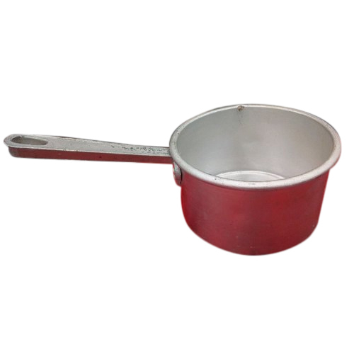 C.G. Trading Red and Silver Round Aluminum Tea Pan, Capacity: 500 ml