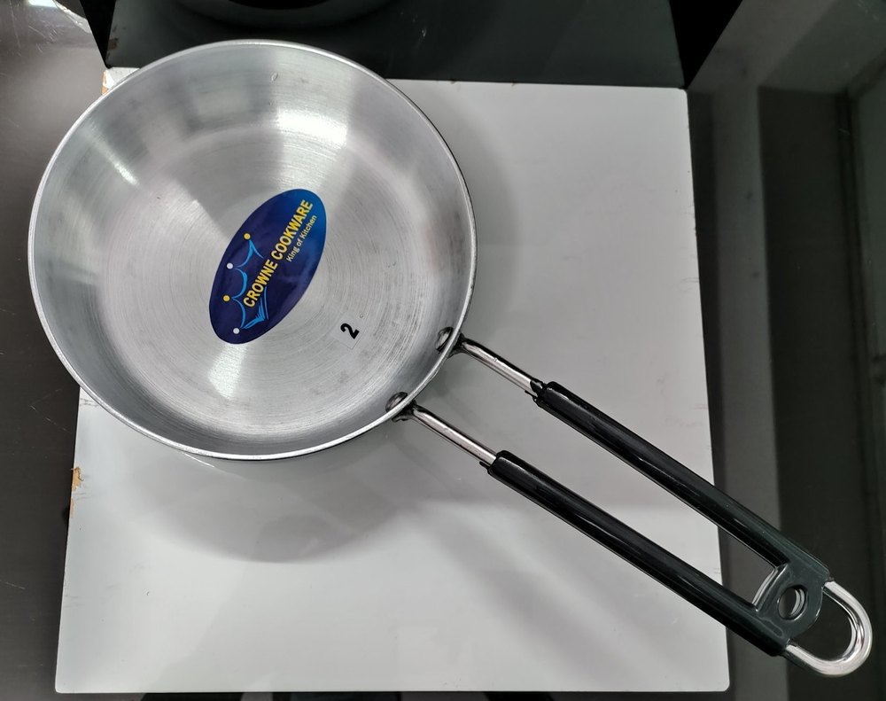 CROWNE Silver Aluminium Fry Pan, For Kitchen