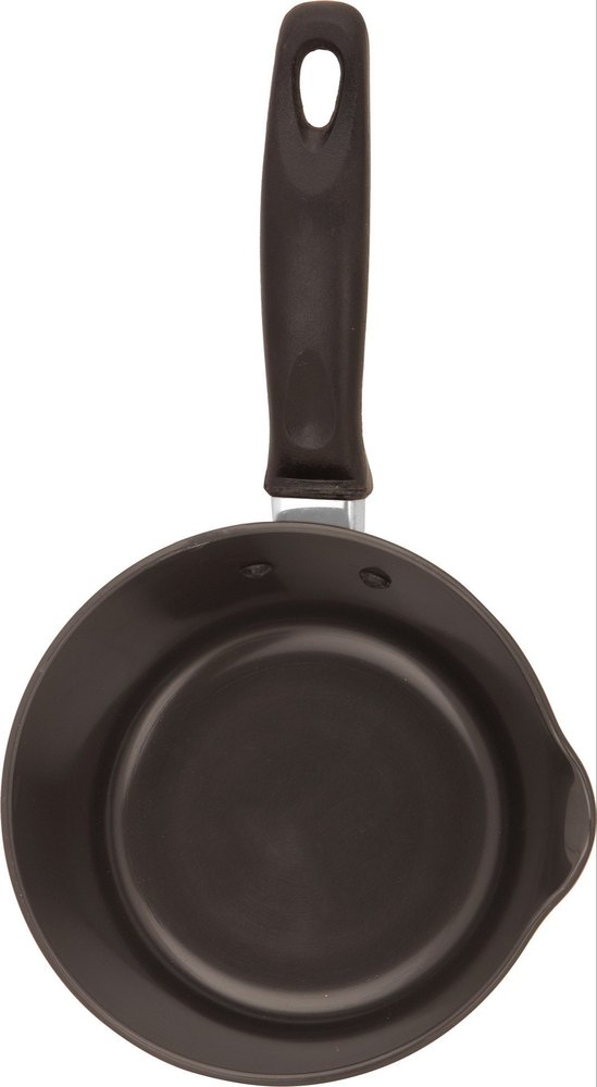 Peacock Cookware Black Aluminium Saucepan, Round, Capacity: 500 Ml