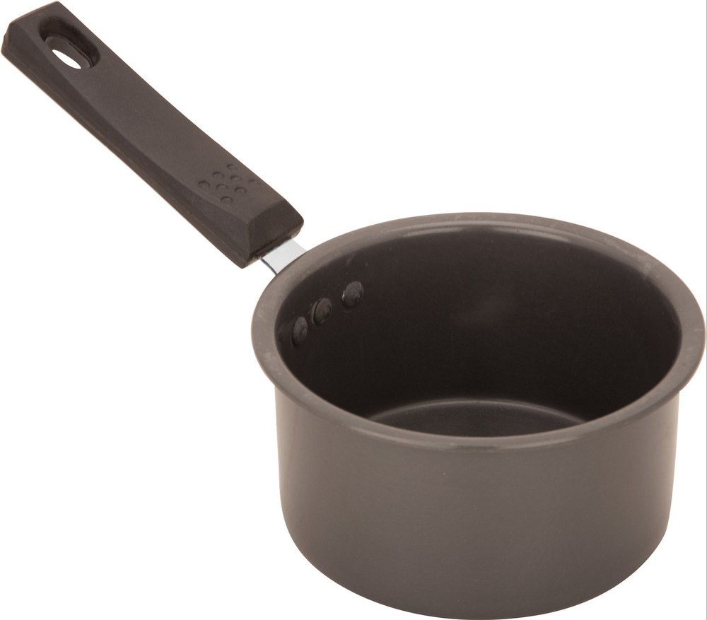 Peacock Cookware Black Aluminium Milk Pan, Capacity: 500 Ml, 33 Cm