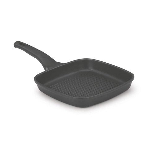 Vinod Black Non-Stick Square Griddle Pan, Size: 24cm, for Kitchen