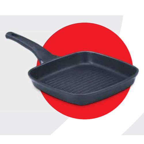 Vinod Black Zest Plus Square Griddle Pan, For Home, Capacity: 1 L