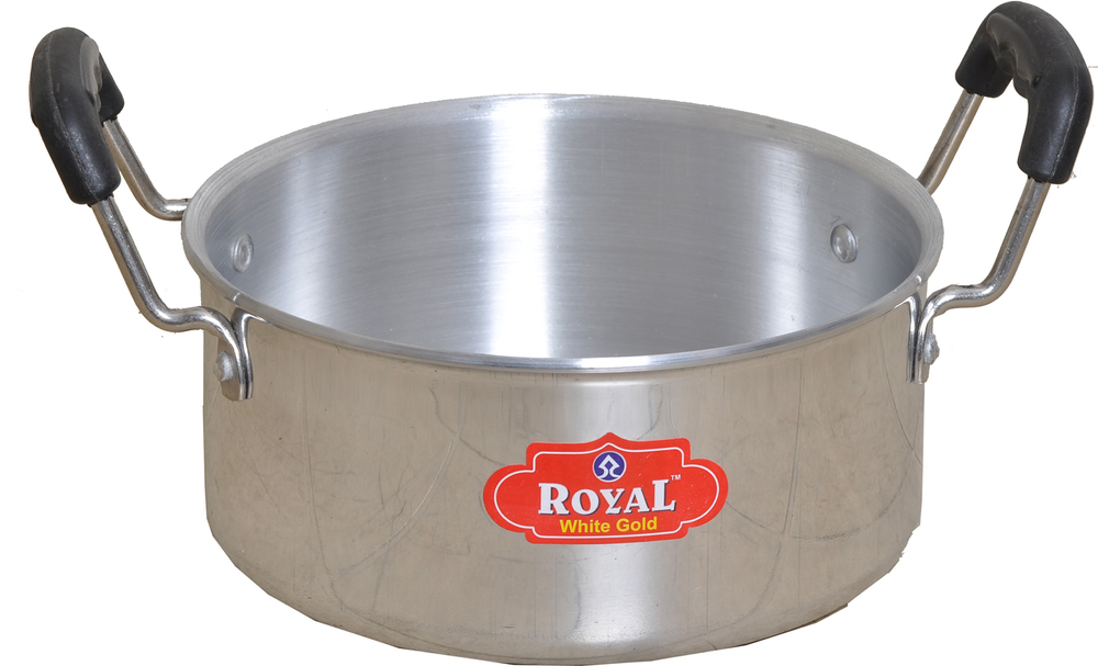 Royal White Gold Aluminium Stewpan, For Kitchen, Capacity: 1.5 Liter