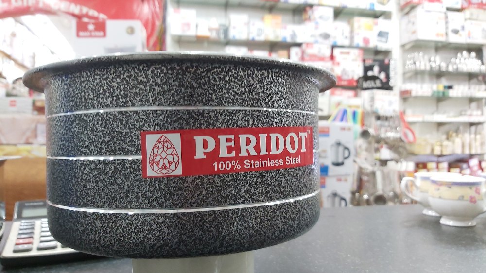 peridot Color Coated stew pan, For Kitchen, Size: 2 Litre