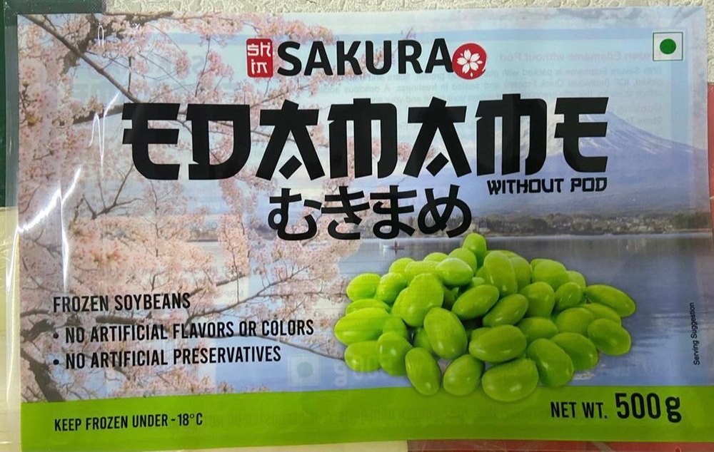 Sakura Farmed Edamame Beans Without Pod, A Grade, Packaging Size: 500g img