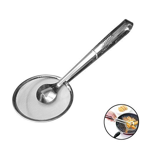 Silver Stainless Steel Filter Spoon With Clip