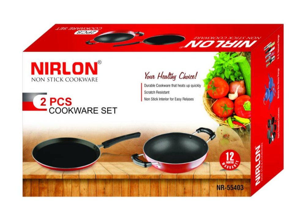 Round Nirlon Tawa And Kadai Combo Nonstick Cookware Set, For Home, Capacity: 2.5 L