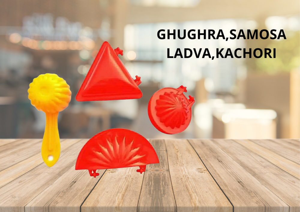Plastic Dough Press for Gujiya, Ghughra, Kachori , Ladoo Samosa, Modak, Dumpling, Pie Mould
